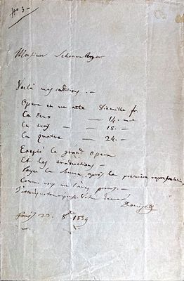 MUSIC - Gaetano Donizetti (Bergamo, 1797 - ib., 1848) - Autograph letter signed