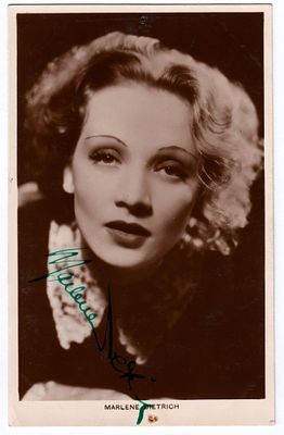 (Entertainment/Movie & Music) Marlene Dietrich (1901 - 1992) - Photographic portrait