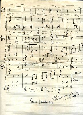 MUSIC - Pietro Mascagni (Livorno, 1863 - Rome, 1945) - Two autograph musical manuscripts