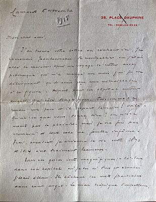 (Theater) André Antoine ((Limoges, 1858 - Le Pouliguen 1943) - Three autographed letters signed