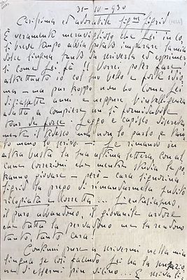 MUSIC - Arturo Toscanini (Parma, 1867 - New York, 1957) - Autograph letter signed