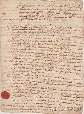 HISTORY - Saint Joseph Calasanz (Peralta del Sal 1557 - Rome 1648)