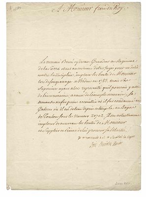 HISTORY - (Letter to Louis XVI) Louis XVIII (Versailles, 1755 - Paris, 1824) - Letter signed
