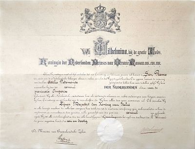 HISTORY - Wilhelmine, Queen of the Netherlands (The Hague, 1880 - Apeldoorn, 1962) - Large and