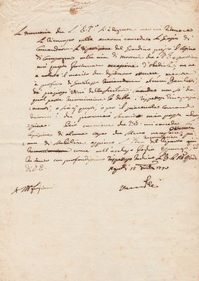 ART - Luigi Vanvitelli (Naples, 1700 - Caserta, 1773) - Autograph letter signed