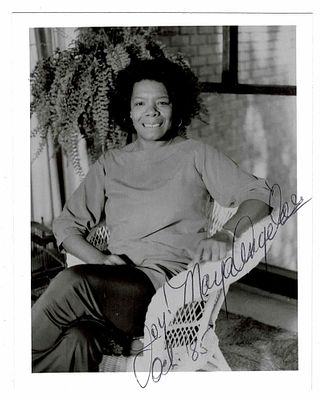 CONTEMPORARY ANGLO-AMERICAN LITERATURE - Maya Angelou (St. Louis, 1928 - Winston-Salem, 2014) -