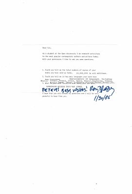 CONTEMPORARY ANGLO-AMERICAN LITERATURE - Ray Bradbury (Waukegan, 1920 - Los Angeles, 2012) - 3