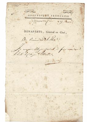 HISTORY - BONAPARTE Napoleon I (1769 - 1821) - Letter signed