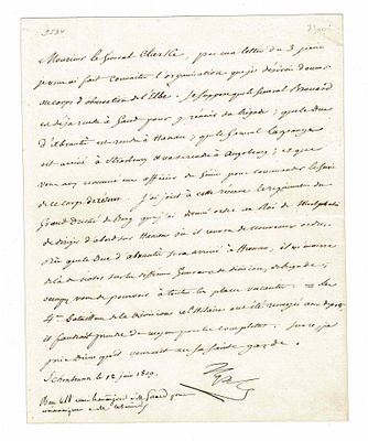 HISTORY - BONAPARTE Napoleon I (1769 - 1821) - Letter signed