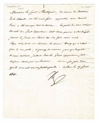 HISTORY - BONAPARTE Napoleon I (1769 - 1821) - Letter signed