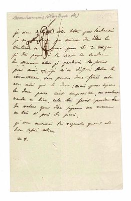 HISTORY - BEAUHARNAIS Hortence (1783 - 1837) - Autograph letter signed