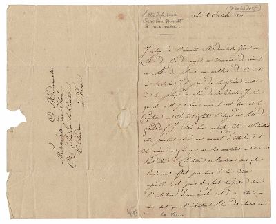 HISTORY - BONAPARTE Caroline (1782 - 1834) - Autograph letter signed