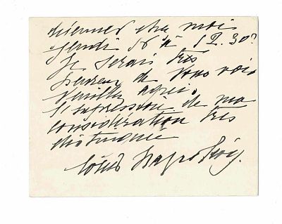 HISTORY - BONAPARTE Louis-Napoléon (1864 - 1932) - Document signed