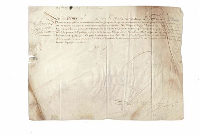 HISTORY - LOUIS XIII (1601 - 1643) - Letter signed  (secretary)