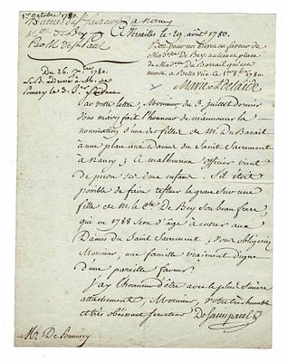 HISTORY - MARIE ADELAÏDE (1732 - 1800) - Document signed