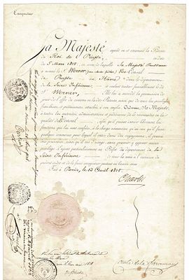 HISTORY - CHARLES X (1757 - 1836) - Document signed