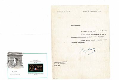 HISTORY - GAULLE Charles de (1890 - 1970) - Typed letter signed