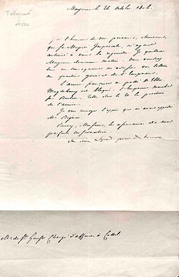HISTORY - TALLEYRAND Charles-Maurice (1854 - 1938) - Letter signed