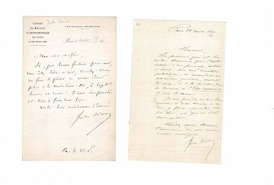 HISTORY - SIMON Jules (1814 - 1896) - Autograph letter signed