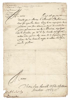 HISTORY - CREQUY Charles de (1578 - 1638) - Letter signed