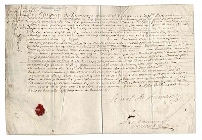 HISTORY - HUMIERES Louis de (1628 - 1694) - Document signed