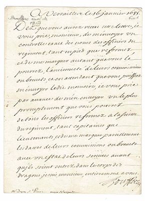 HISTORY - BOUFFLERS Louis-François (1644 - 1711) - Autograph letter signed