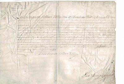 HISTORY - ALBERT D'AILLY Louis-Auguste d' - Document signed