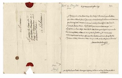 HISTORY - BROGLIE Victor-François de (1718 - 1804) - Autograph letter signed