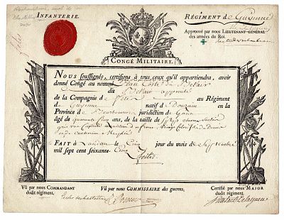 HISTORY - ROCHAMBEAU Jean Baptiste (1725 - 1807) - Document signed