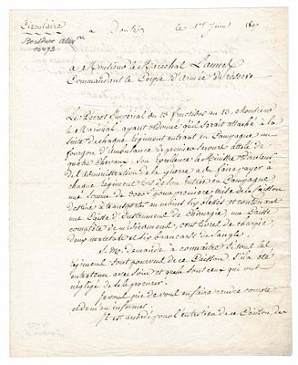 HISTORY - BERTHIER Louis Alexandre (1753 - 1815) - Autograph letter signed