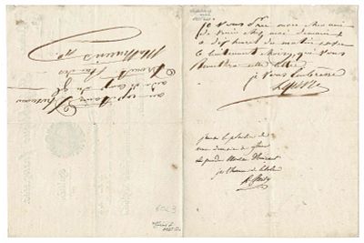 HISTORY - LEFEBVRE François Joseph (1755 - 1820) - Autograph letter signed