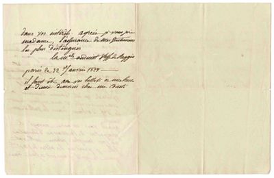 HISTORY - OUDINOT Eugénie de (1791 - 1868) - Autograph letter signed