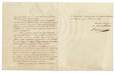 HISTORY - BOURMONT Louis Auguste Victor (1773 - 1846) - Letter signed