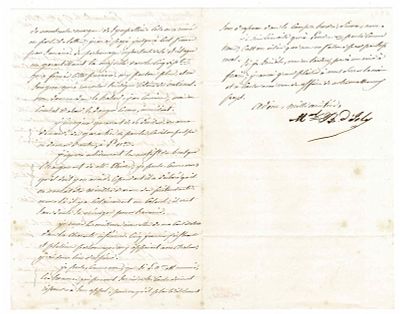 HISTORY - BUGEAUD Thomas Robert (1784 - 1849) - Autograph letter signed