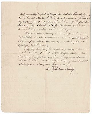 HISTORY - PELISSIER Aimable Jean (1794 - 1864) - Autograph letter signe