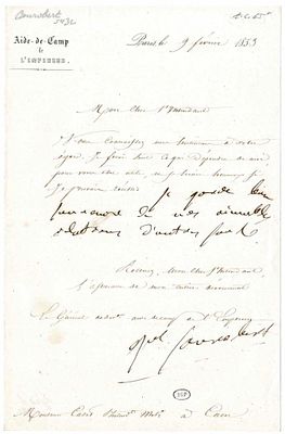 HISTORY - CANROBERT François Certain (1809 - 1895) - Letter signed