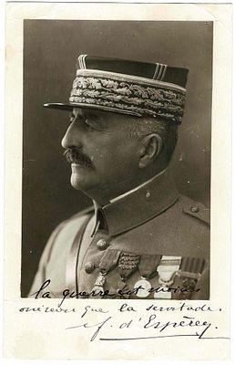 HISTORY - FRANCHET D'ESPERE Louis Félix Marie (1856 - 1942) - Photographic portrait with autograph dedication signed