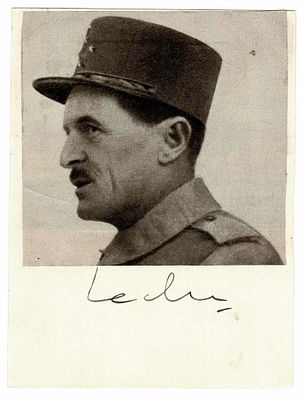 HISTORY - LECLERC Philippe Antoine (1902 - 1947) - Signed printed photograph