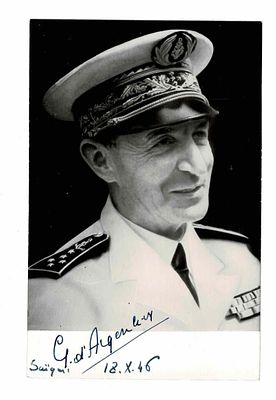 HISTORY - D'ARGENLIEU Georges Thierry (1889 - 1964) - Signed printed photograph