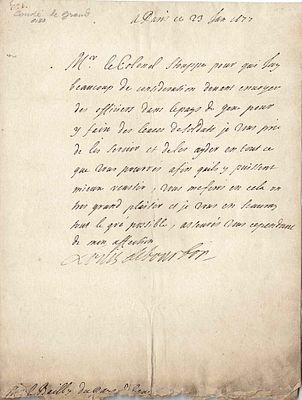 HISTORY - BOURBON-CONDE Louis II (1621 - 1686) - Letter signed
