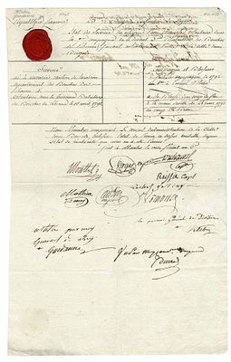 HISTORY - KLEBER Jean-Baptiste (1753 - 1800) - Document signed
