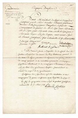 HISTORY - DE LA CROIX DE CASTRIES Armand Charles (1756 - 1842) - Document signed
