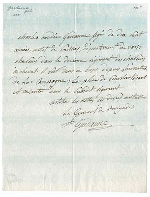 HISTORY - GARDANNE Gaspard Amédée (1758 - 1807) - Autograph document signed