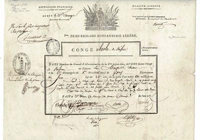 HISTORY - BRUNET Jean-Baptiste (1763 - 1824) - Document signed