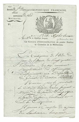 HISTORY - BRUNET Jean-Baptiste (1763 - 1824) - Document signed
