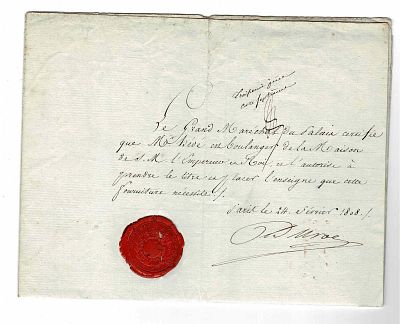 HISTORY - DUROC Michel (1772 - 1813) - Autograph letter signed