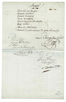 HISTORY - CAULAINCOURT Armand Augustin (1772 - 1827) - Document signed