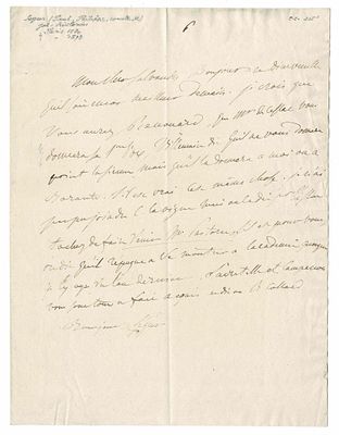 HISTORY - SEGUR Philippe Paul (1780 - 1873) - Autograph letter signed