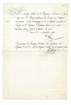 HISTORY - NEGRIER François (1788 - 1848) - Document signed