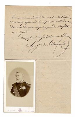 HISTORY - LADMIRAULT Louis René Paul (1808 - 1898) - Autograph letter signed
